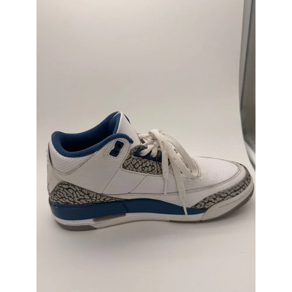 Nike Air Jordan 3 Retro Wizards White True Blue CT8532-148 Mens Sneakers 7.5